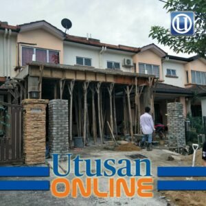 porch renovation rumah teres setingkat